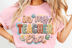 In My Teacher Era School Sublimation T-Shirt Design PNG Product Image 2