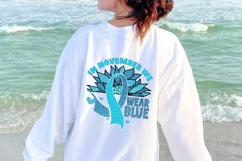 In November We Wear Blue Sublimation PNG Product Image 3