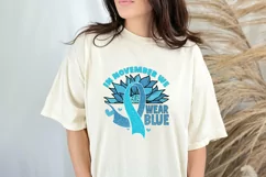 In November We Wear Blue Sublimation PNG Product Image 2