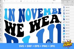 In November we wear Blue svg Diabetes Awareness Month SVG