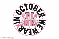 Breast Cancer SVG Retro T-shirt Design, Breast Cancer PNG Product Image 1