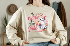 In October We Wear Pink PNG, Breast Cancer Awareness Product Image 2
