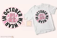 Breast Cancer SVG Retro T-shirt Design, Breast Cancer PNG Product Image 3