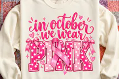 In October We Wear Pink Breast Cancer PNG Product Image 2
