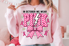 In October We Wear Pink PNG, Breast Cancer Awareness Png Product Image 2