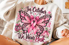 Trending In October We Wear Pink Png, Breast Cancer Pumpkin Product Image 5