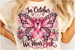 Trending In October We Wear Pink Png, Breast Cancer Pumpkin Product Image 2