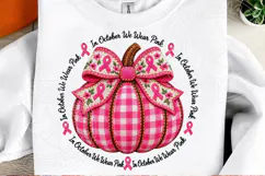 In October We Wear Pink Pumpkin PNG Product Image 2