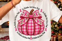 In October We Wear Pink Pumpkin PNG Product Image 3