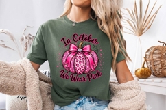 In October We Wear Pink Pumpkin PNG Product Image 2