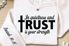In Quietness And Trust Sleeve SVG Design Product Image 2