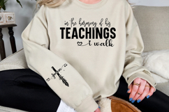 In the harmony of His teachings I walk Sleeve SVG Design Product Image 2