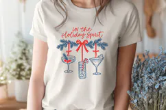In The Holiday Spirit SVG, Christmas Cocktail Holiday PNG Product Image 2