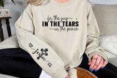 In the joy in the tears in the peace Sleeve SVG Design Product Image 2