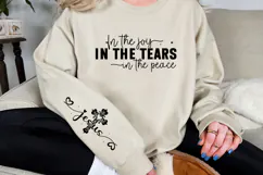 In the joy in the tears in the peace Sleeve SVG Design Product Image 2