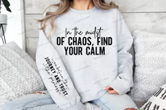In the midst of chaos find your calm Sleeve SVG Product Image 3
