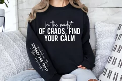 In the midst of chaos find your calm Sleeve SVG Product Image 2
