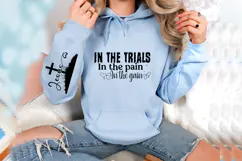 In the trials in the pain in the gain Sleeve SVG Design Product Image 3