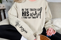 In the truth of His word I find my way Sleeve SVG Design Product Image 2