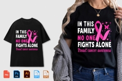 In This Family No One Fights Alone Breast Cancer Awaenes Product Image 1