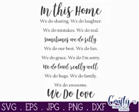 Farmhouse Home Sign Svg | In This Home Family Rules Product Image 2