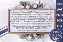 Family Rules | We Are Family Farmhouse Home Sign Svg Product Image 1
