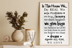 In this house we do real SVG, Farm House Sign SVG Product Image 1