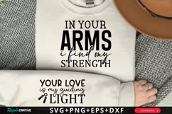 In Your Arms I Find Sleeve SVG, Mother's Day SVG Design Product Image 1