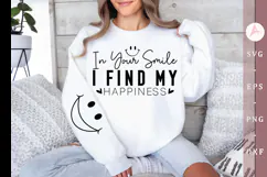 In your smile I find my happiness Sleeve SVG Design Product Image 1