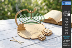 Mosquito Coil Holder Laser Cut | Incense Coil Stand | Patio Product Image 1
