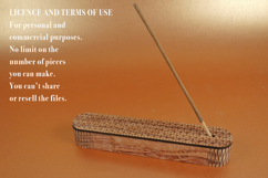 Incense Holder Flexi Box Vector File for Laser Cutter. Product Image 4