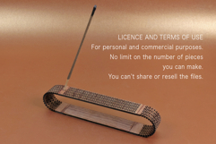 Incense Holder Flexi Ring Deco Vector File for Laser Cutter. Product Image 5