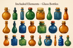 The Witch&#039;s Apothecary Watercolor Clipart Collection Product Image 3