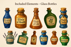 The Witch&#039;s Apothecary Watercolor Clipart Collection Product Image 4