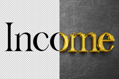 Income 3D editable text effect Product Image 2