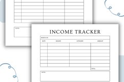 INCOME TRACKER interior, income log book Product Image 3