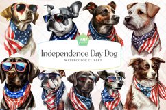 Independence Day Dog Watercolor Sublimation Product Image 1