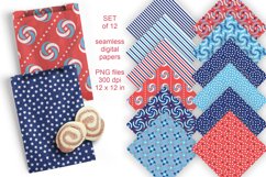 Independence Day Seamless Patterned Papers Set of 12 PNG
