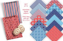 Independence Day Seamless Patterned Papers Set of 12 PNG