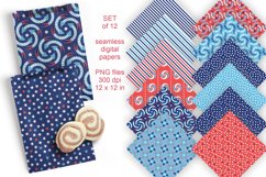 Independence Day Seamless Patterned Papers Set of 12 PNG
