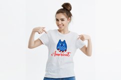 Americat. American cat. 4th of July pun. Patriotic SVG Product Image 2