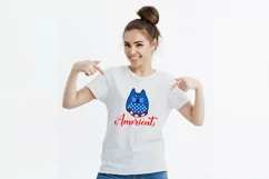 Americat. American cat. 4th of July pun. Patriotic SVG Product Image 2