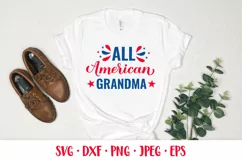 All American Grandma SVG. Funny Patriotic quote. 4th of July Product Image 2