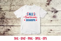 All American Grandpa SVG. Funny Patriotic quote. 4th of July Product Image 2