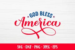 God bless America. Fourth of July quote. Patriotic SVG Product Image 1