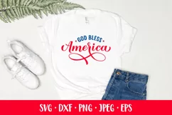 God bless America. Fourth of July quote. Patriotic SVG Product Image 2