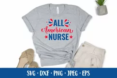 All American Nurse SVG. Funny Patriotic quote. 4th of July Product Image 2