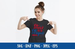 Stars and stripes forever. 4th of July quote. Patriotic SVG Product Image 2