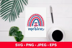 American patriotic rainbow. Fourth of July SVG Product Image 3