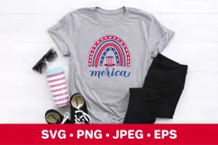 American patriotic rainbow. Fourth of July SVG Product Image 2